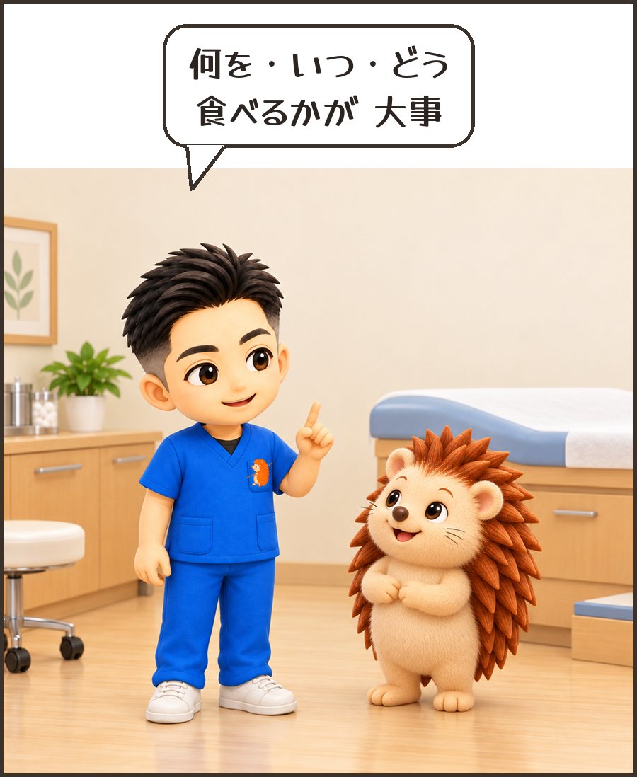 院長「何を・いつ・どう 食べるかが 大事」