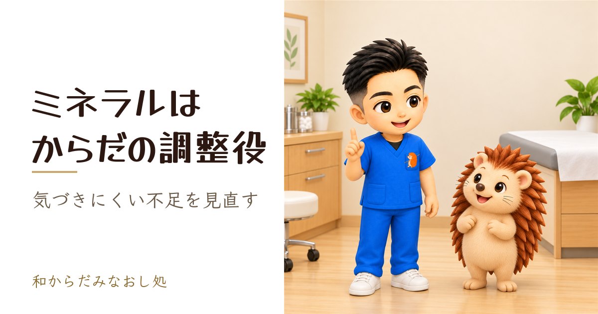 ミネラル不足は気づきにくい。“調整役”の栄養をしっかり理解する