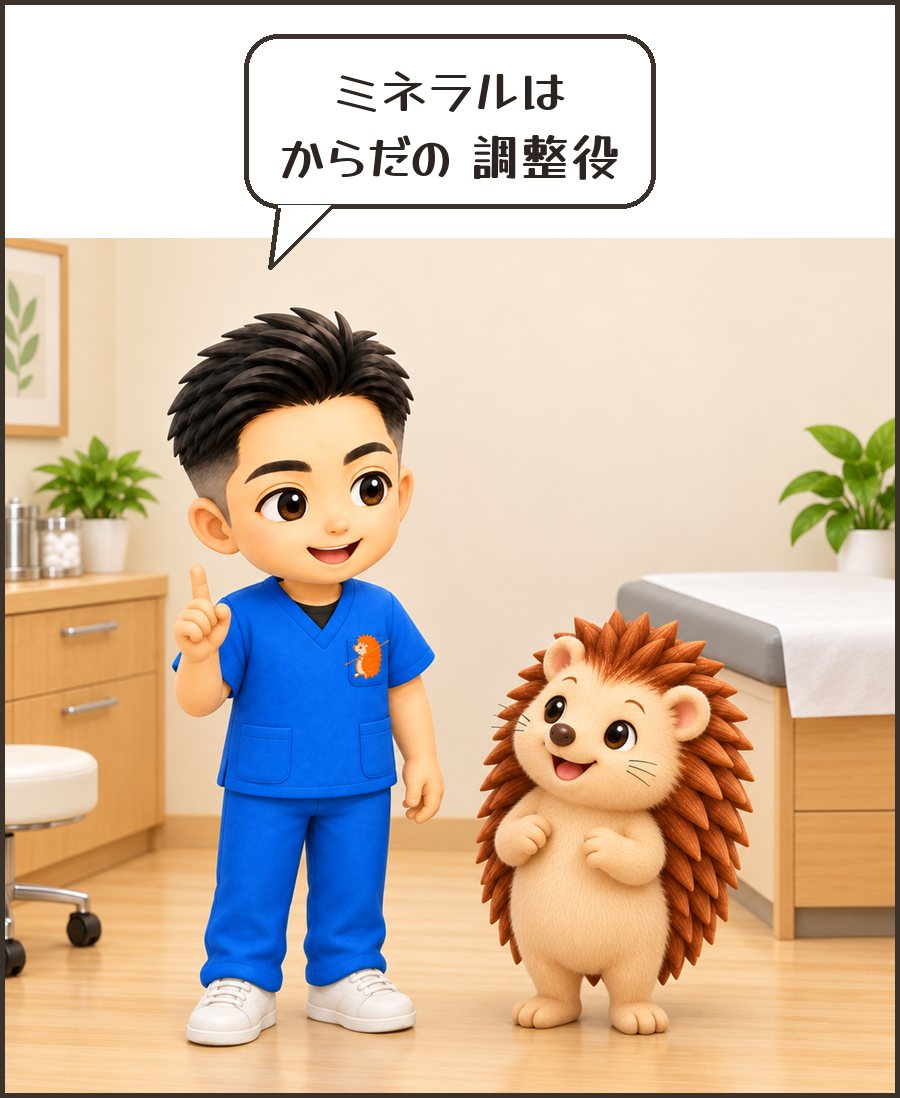院長「ミネラルは からだの 調整役」