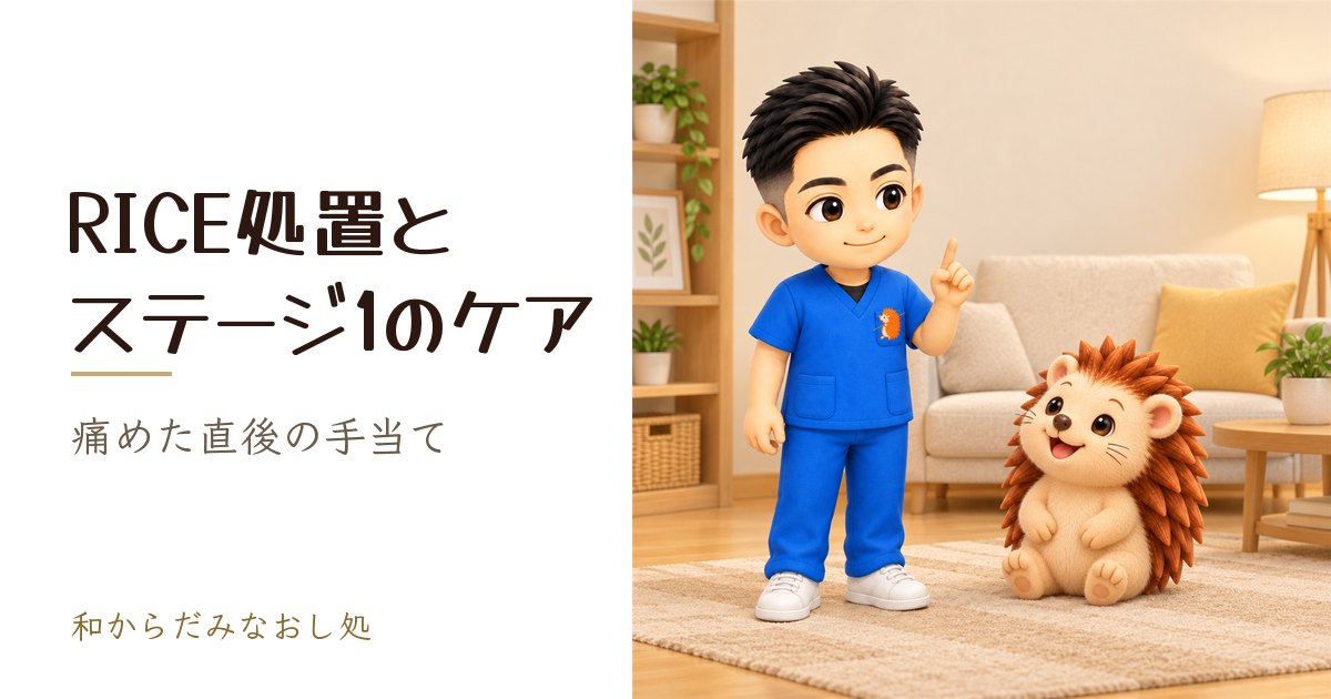 RICE処置とは?「急性期だけじゃない」和からだみなおし処が考える”ステージ1″のケア