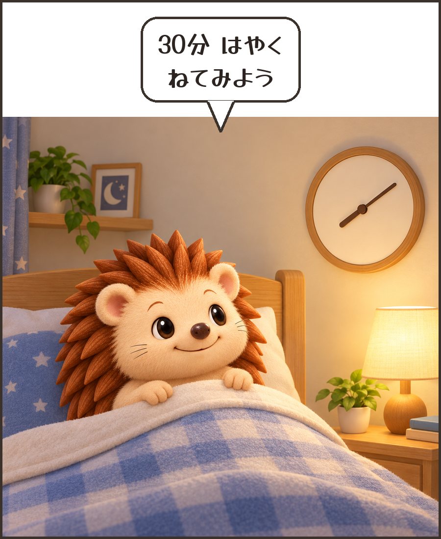 30分 はやく ねてみよう