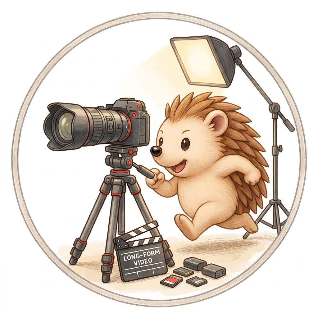 長尺動画を撮るハリーちゃん